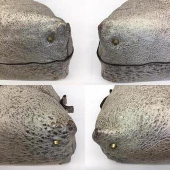 Chloe Paddington Medium Shoulder Bag Leather Silver Gold Brown - Picture 8 of 13